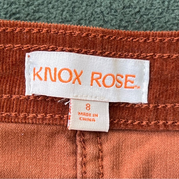 Burnt Orange Corduroy Button Up Mini Skirt - Picture 6 of 6
